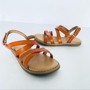 Toddler girl brown strappy sandals